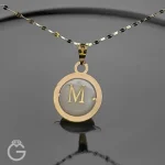 آویز طلای حروف صدفی