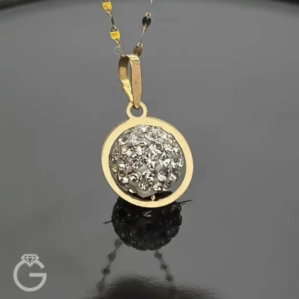 آویز طلای سواروسکی سفید