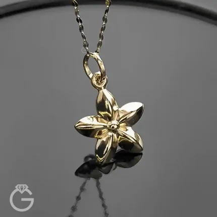 آویز طلای گل سه بعدی طرح 2