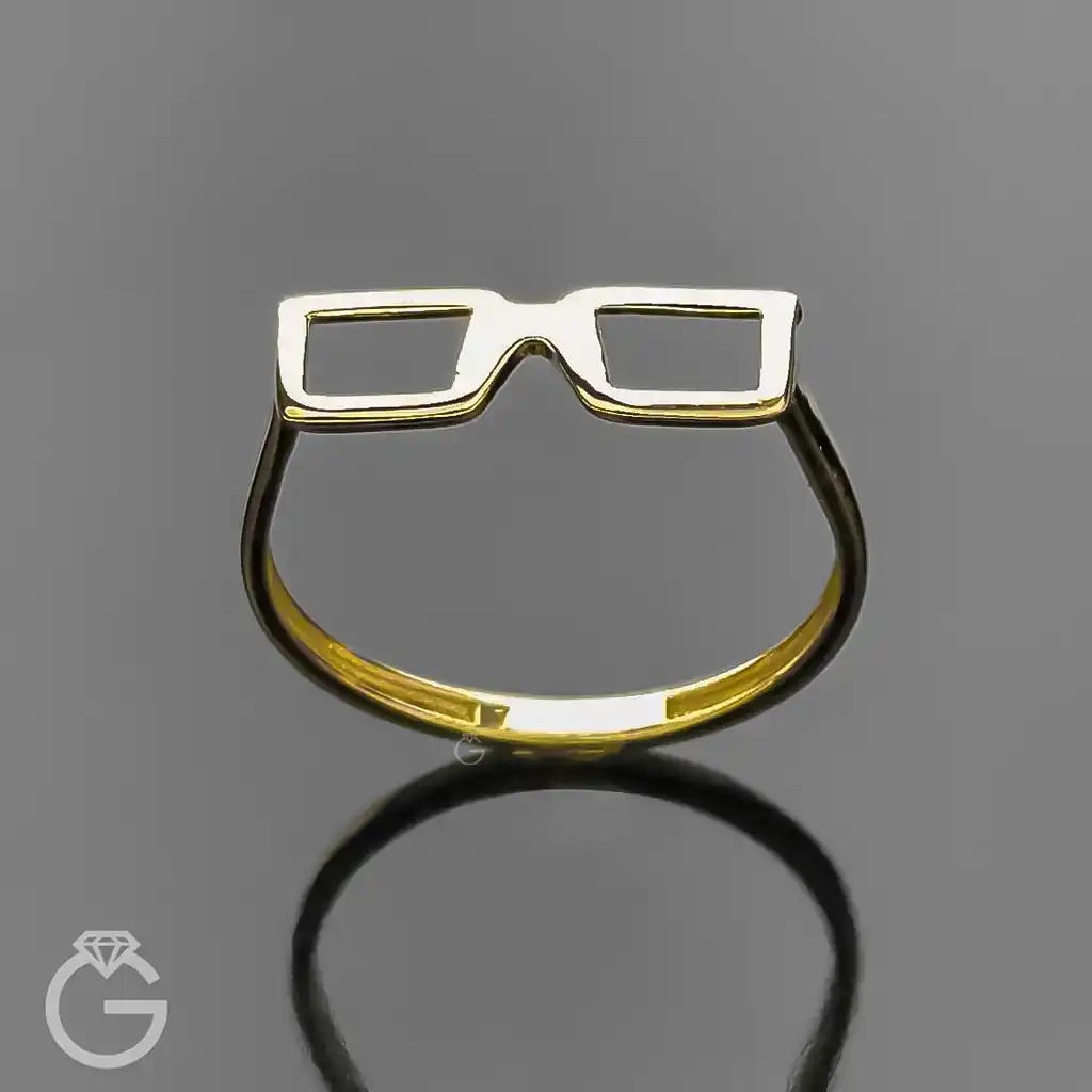 انگشتر طلا طرح عینک (20) انگشتر طلا طرح عینک