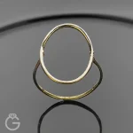 انگشتر طلای بیضی مفتولی