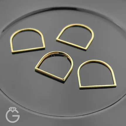 انگشتر طلای خطی