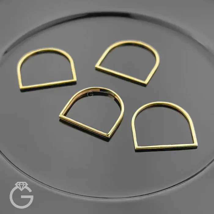 انگشتر طلای خطی