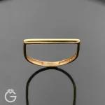 انگشتر طلای خطی