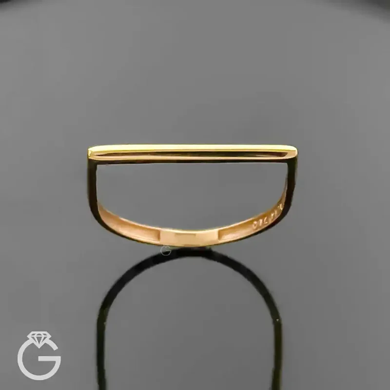 انگشتر طلای خطی