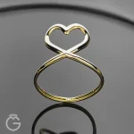 انگشتر طلای قلب کد 31245