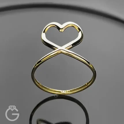 انگشتر طلای قلب کد 31245