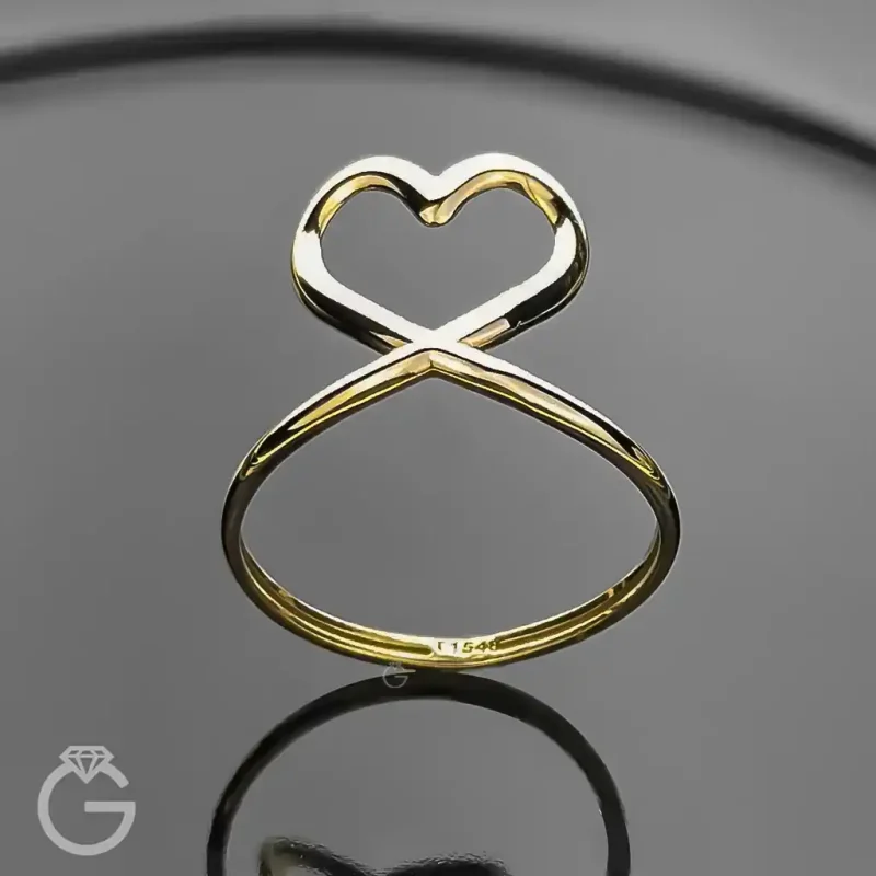 انگشتر طلای قلب کد 31245