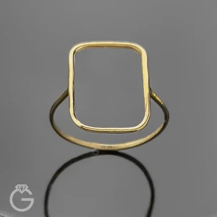 انگشتر طلای مستطیل مفتولی