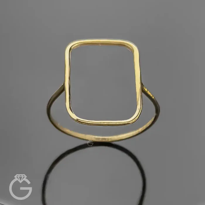 انگشتر طلای مستطیل مفتولی (20) انگشتر طلای مستطیل مفتولی