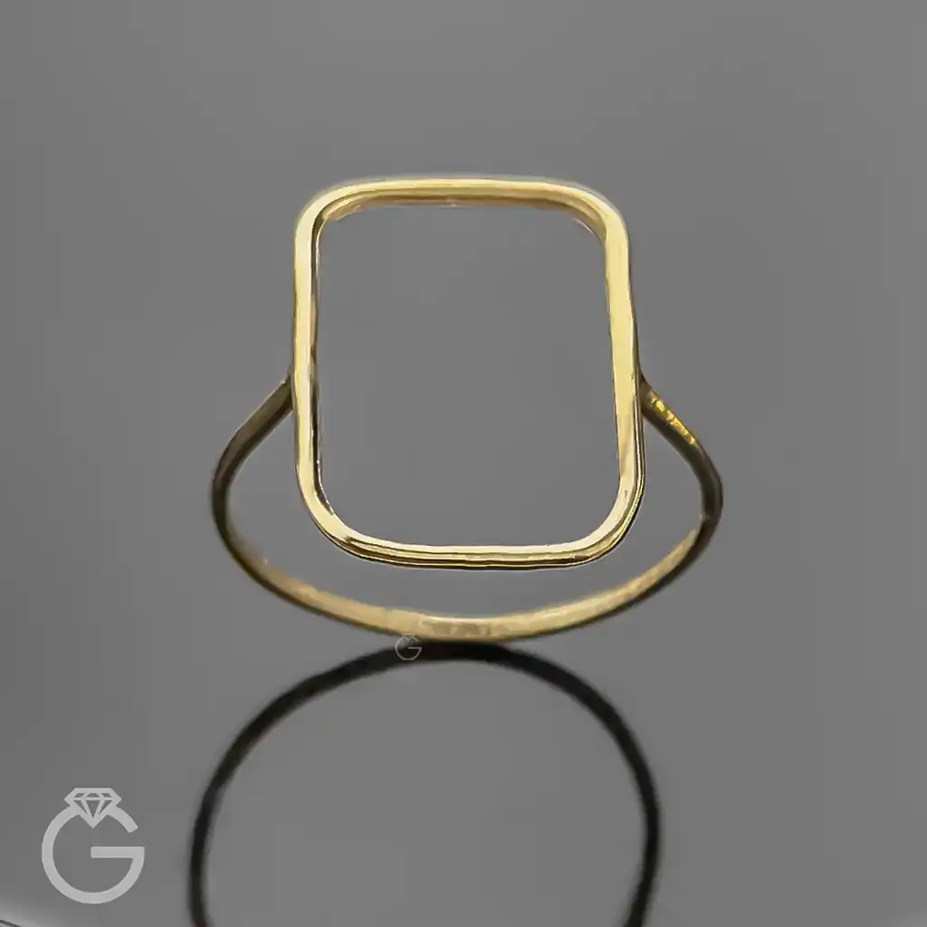 انگشتر طلای مستطیل مفتولی (20) انگشتر طلای مستطیل مفتولی