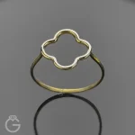 انگشتر طلای گل مفتولی