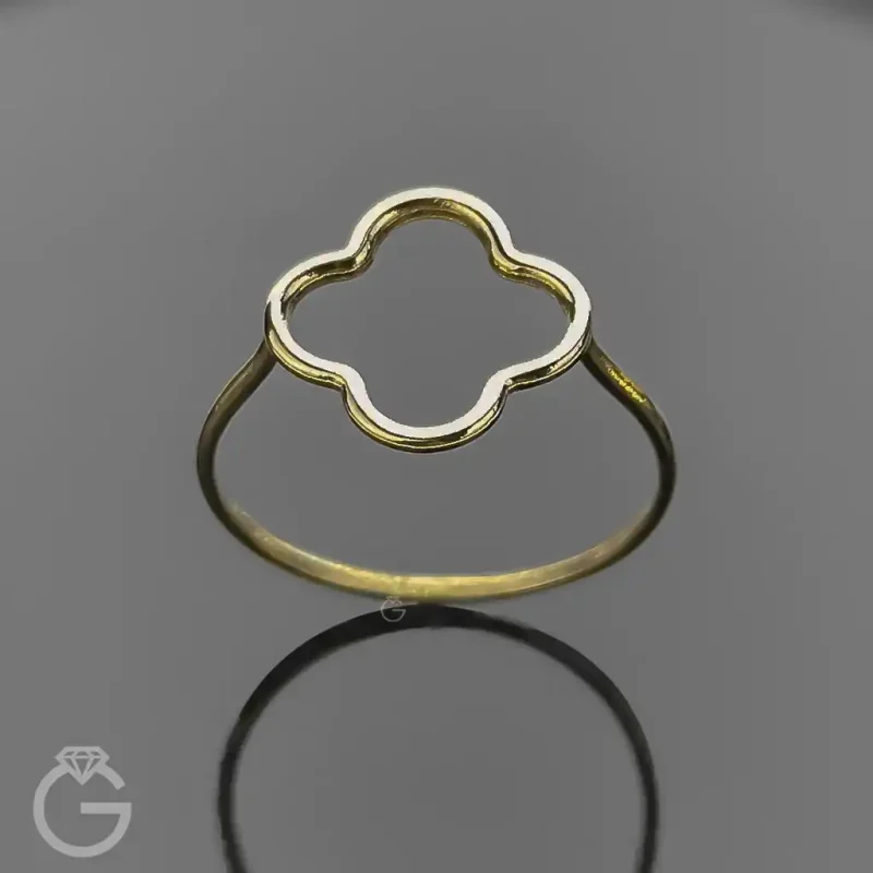 انگشتر طلای گل مفتولی