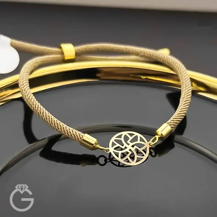 دستبند طلای مارشال گل کد 31093 (10) دستبند طلای مارشال گل کد 31093