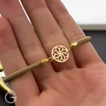 دستبند طلای مارشال گل کد 31093