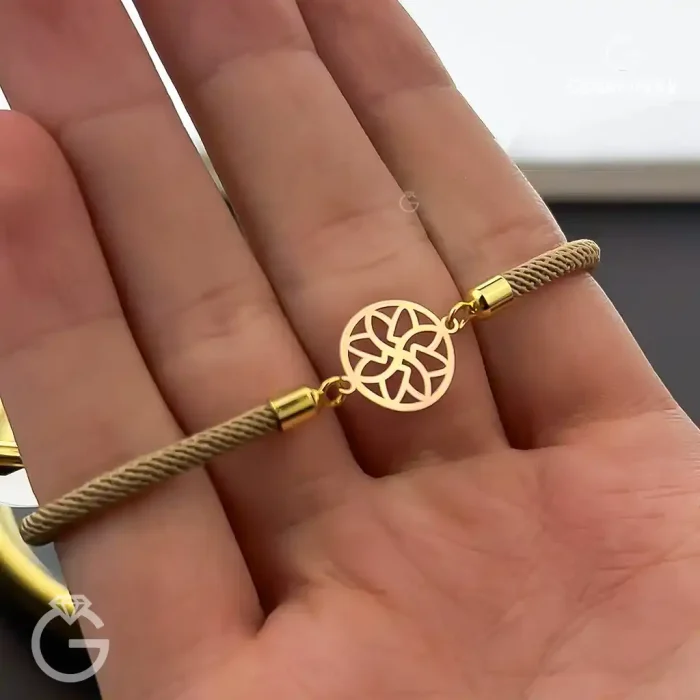 دستبند طلای مارشال گل کد 31093