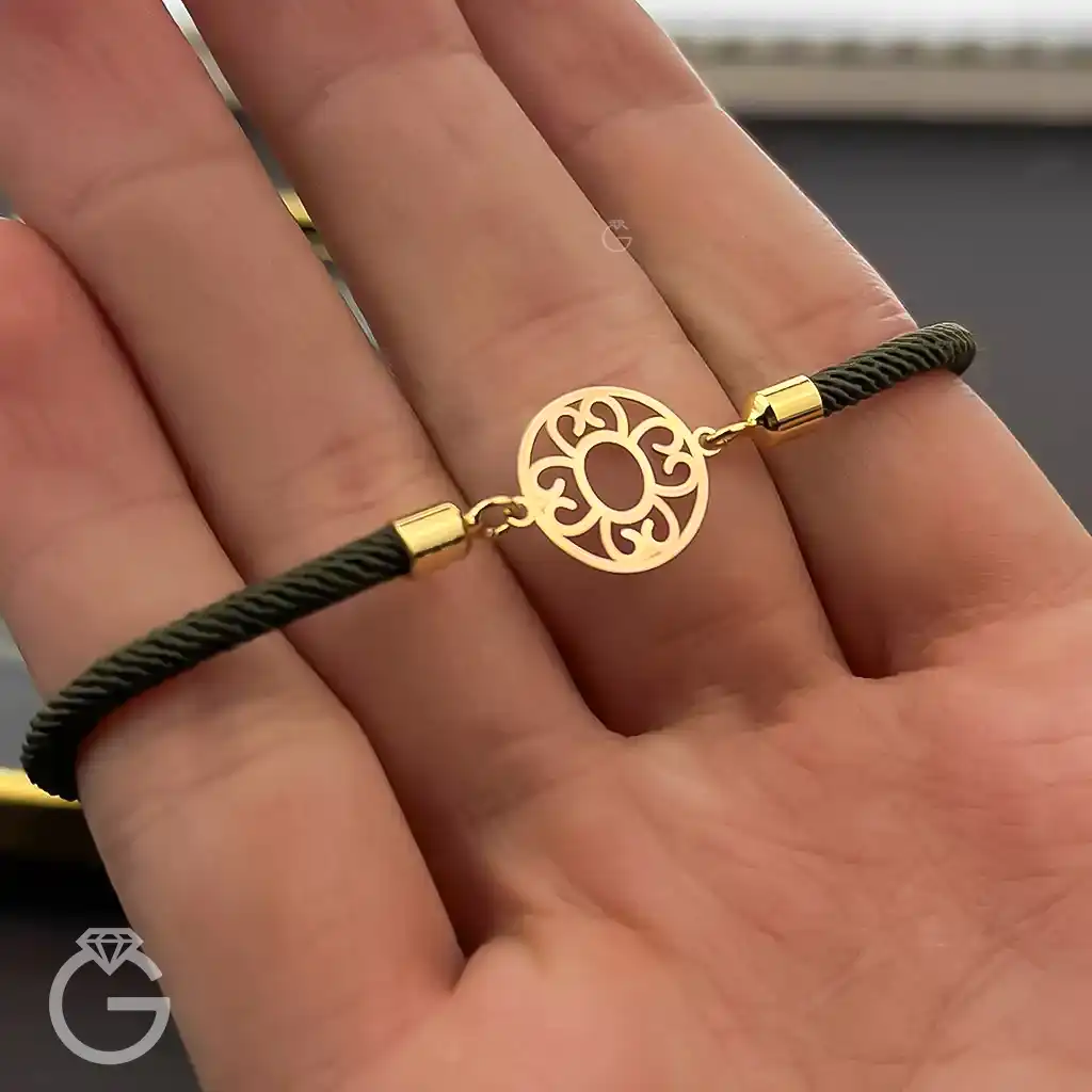 دستبند طلای مارشال گل کد 31095 (11) دستبند طلای مارشال گل کد 31095