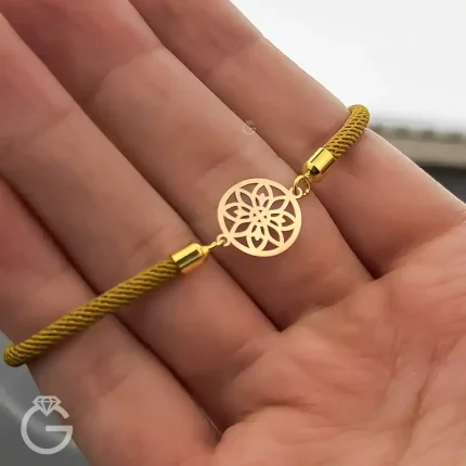 دستبند طلای مارشال گل کد 31096