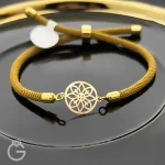 دستبند طلای مارشال گل کد 31096