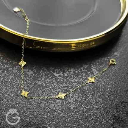 دستبند طلای گل کد 31294