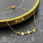 دستبند طلای گوی و سکه کد 31488