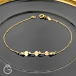 دستبند طلای گوی و سکه کد 31488