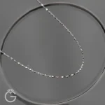 زنجیر طلای پولکی قطر 1 سفید