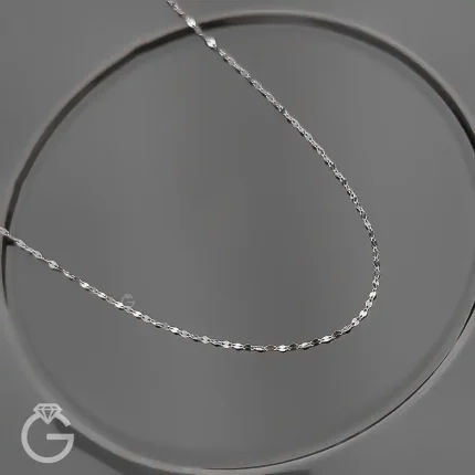 زنجیر طلای پولکی قطر 1 سفید