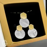 نیمست طلای صدف طرح شش ضلعی