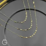 گردنبند طلای سه قلو پولکی