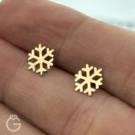 گوشواره طلا میخی برف