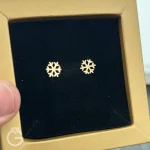 گوشواره طلا میخی برف