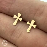 گوشواره طلا میخی صلیب