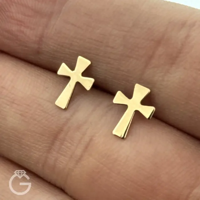 گوشواره طلا میخی صلیب