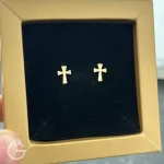 گوشواره طلا میخی صلیب