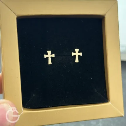 گوشواره طلا میخی صلیب