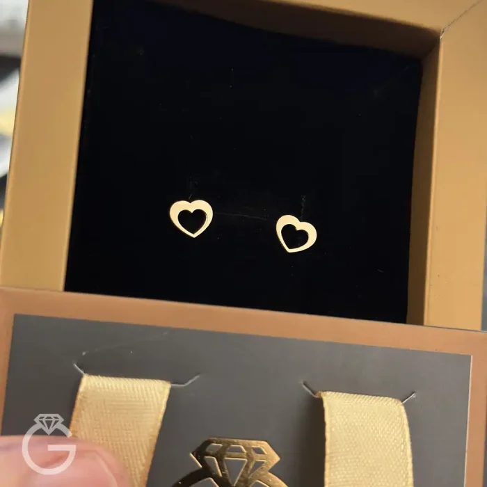 گوشواره طلا میخی قلب