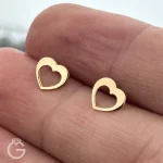 گوشواره طلا میخی قلب