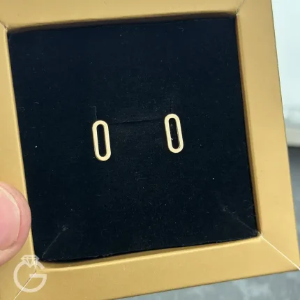 گوشواره طلا میخی هندسی