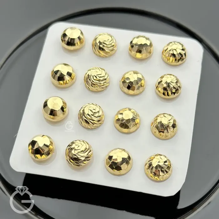 گوشواره طلای میخی تراش دامله (6) گوشواره طلای میخی تراش دامله