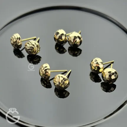 گوشواره طلای میخی تراش دامله