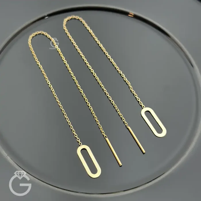 IMG_7965 گوشواره طلای بخیه ای هندسی