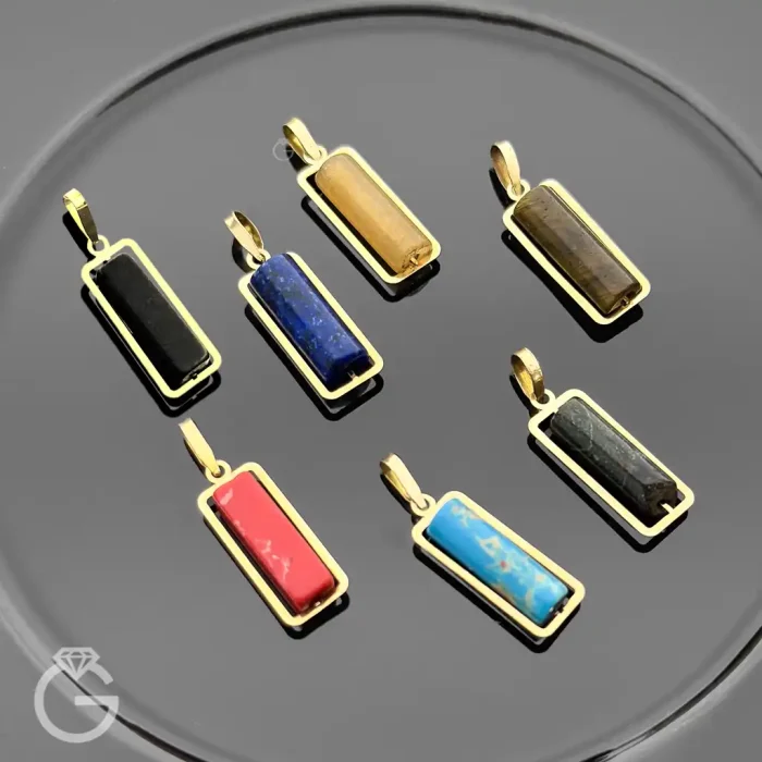 آویز طلا سنگی