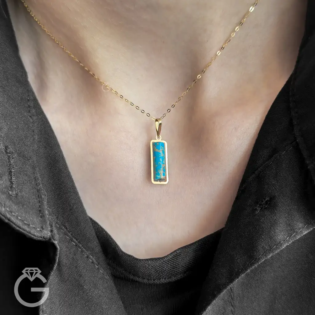 آویز طلا سنگی (4) آویز طلا سنگی