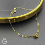 دستبند طلای قلب و هرمس