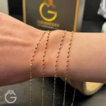 دستبند طلای پولکی قطر 2 میل