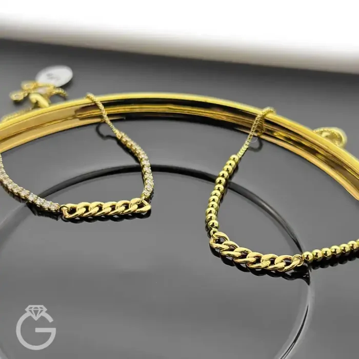 دستبند طلای کارتیه با بند مارشال جدید (11) دستبند طلای کارتیه با بند مارشال جدید