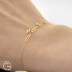 دستبند طلای گل لوکس کد 31856