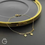 دستبند طلای گل لوکس کد 31856