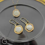 نیمست طلای صدف تراش گل